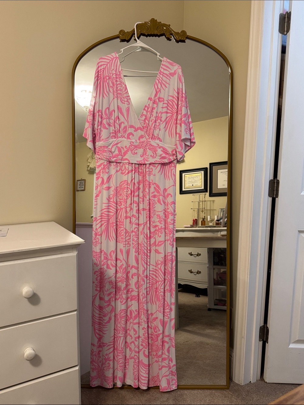 NWT Lilly Pulitzer Pink Floral Maxi Dress